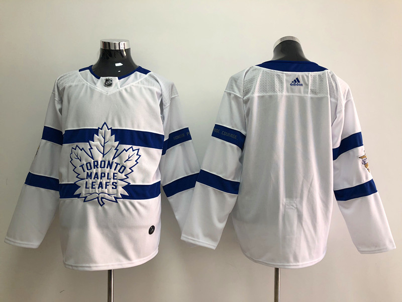 Mens Toronto Maple Leafs Blank adidas White 2018 NHL Stadium Series Player Jersey